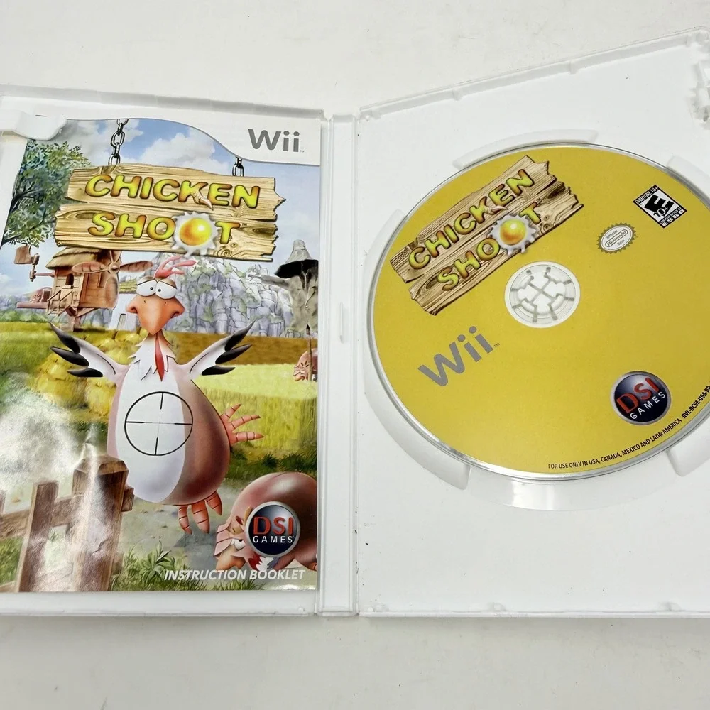 Chicken Shoot Nintendo Wii Game DSI Games RVL-P-RCSE Complete with Manual CIB